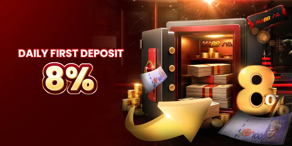 MA88 Daily 8% First Deposit Bonus Malaysia